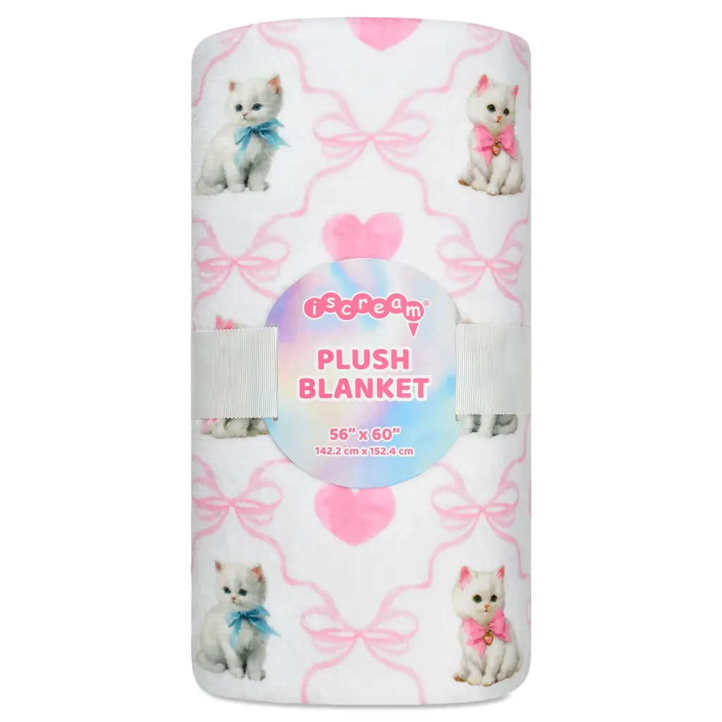 [780-5529] Pretty Kitty Plush Blanket