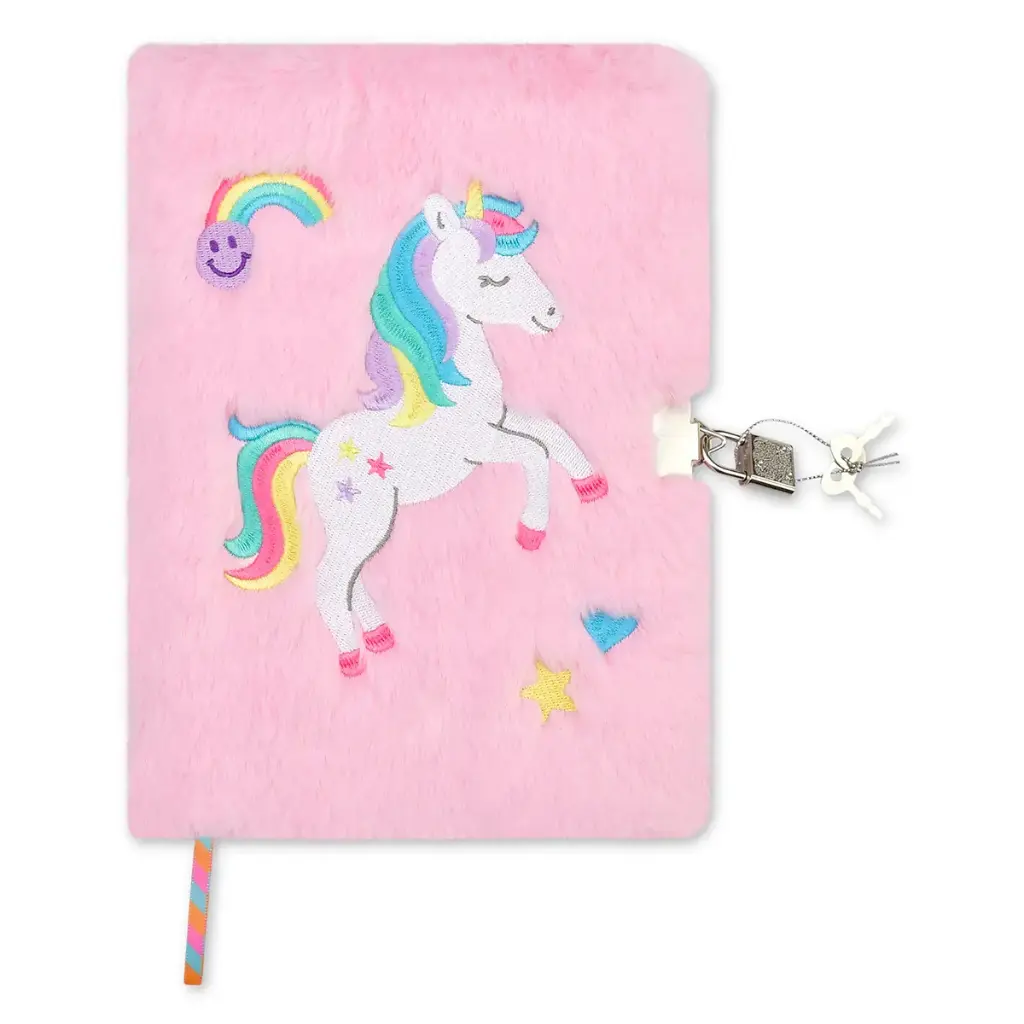 [724-1099] Unicorn Kisses Lock and Key Journal