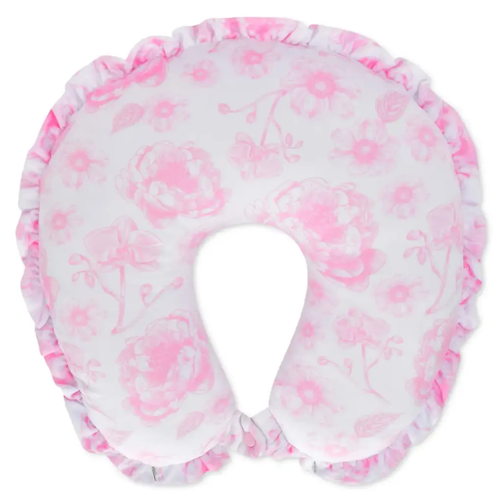 [780-5581] Pretty Pink Toile Neck Pillow