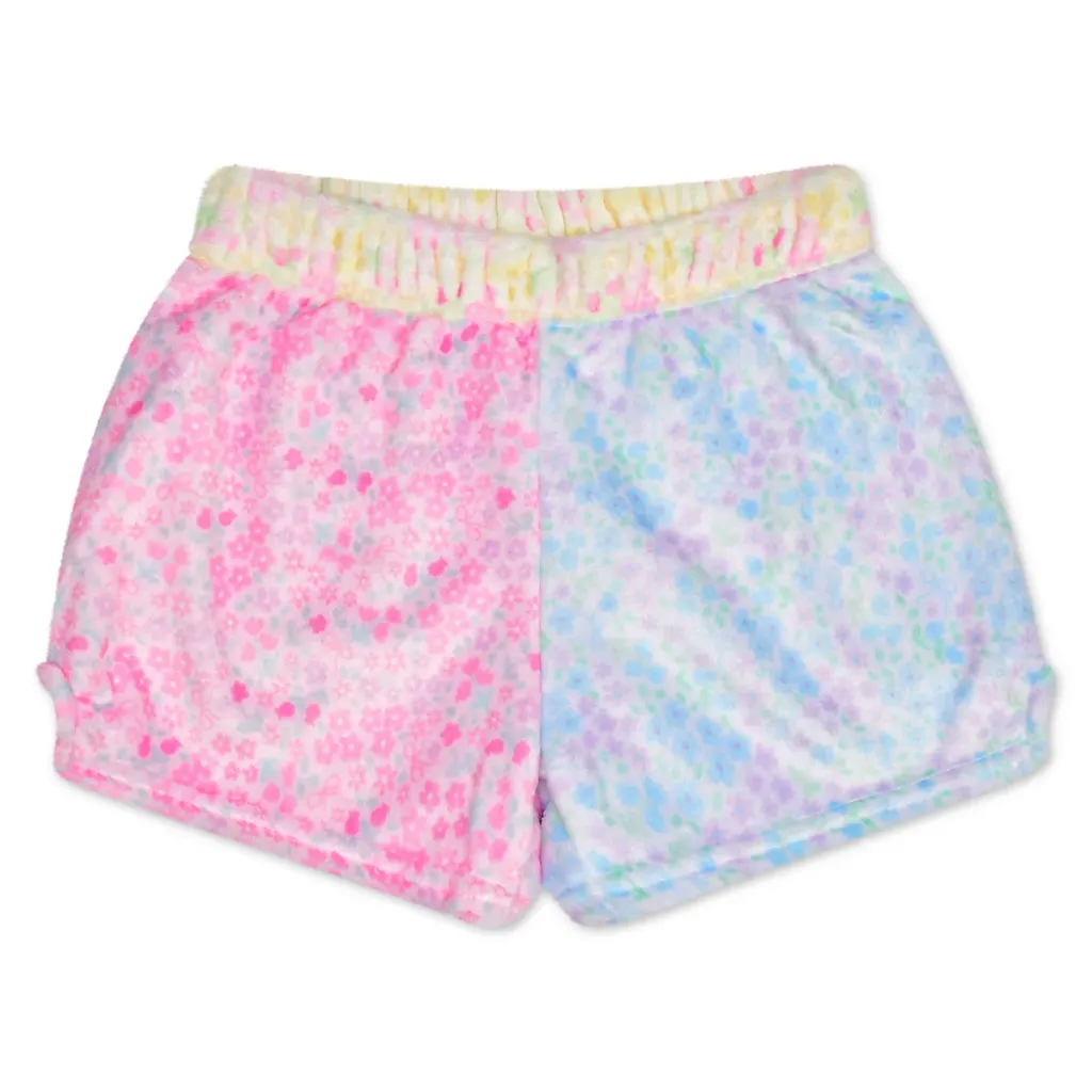 [820-4622XS] Ditsy Patchwork Plush Shorts (Youth X-Small (4-6))
