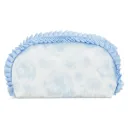 Beautiful Blue Toile Oval Cosmetic Bag