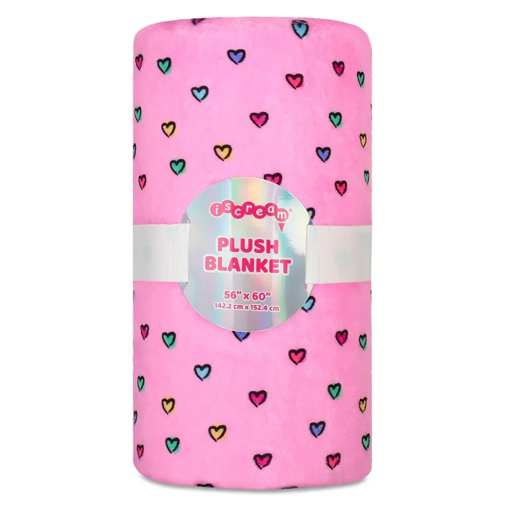 Painted Hearts Plush Blanket