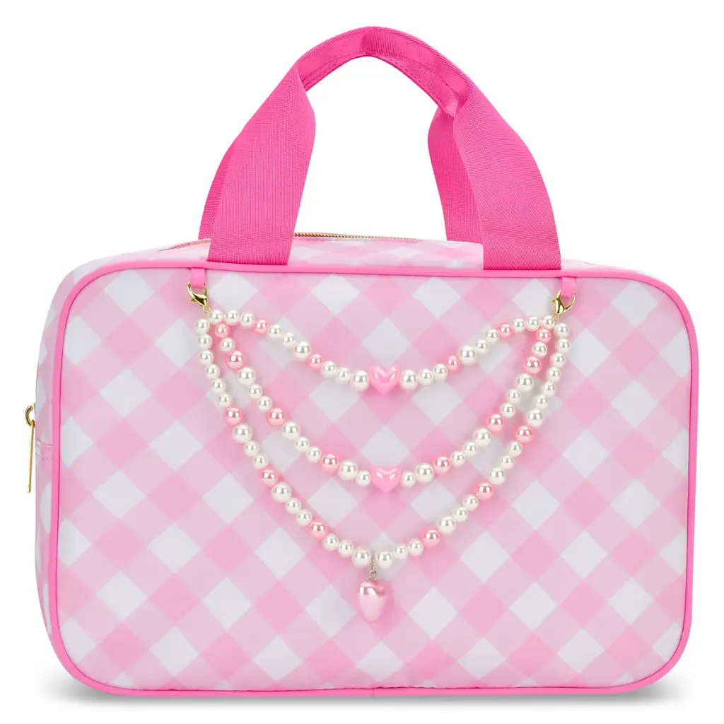 [810-2529] Gorgeous Gingham Large Cosmetic Bag