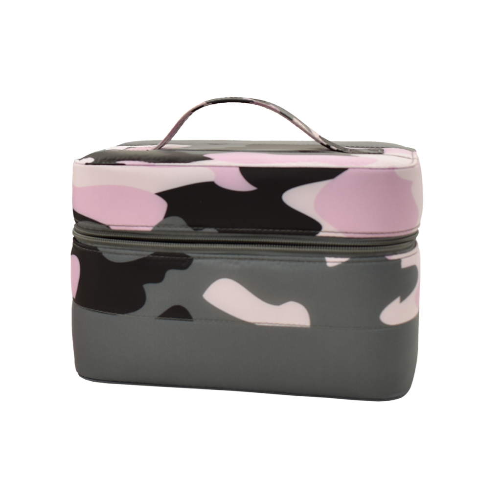 Purple Camo Puffer Cosmetic Case