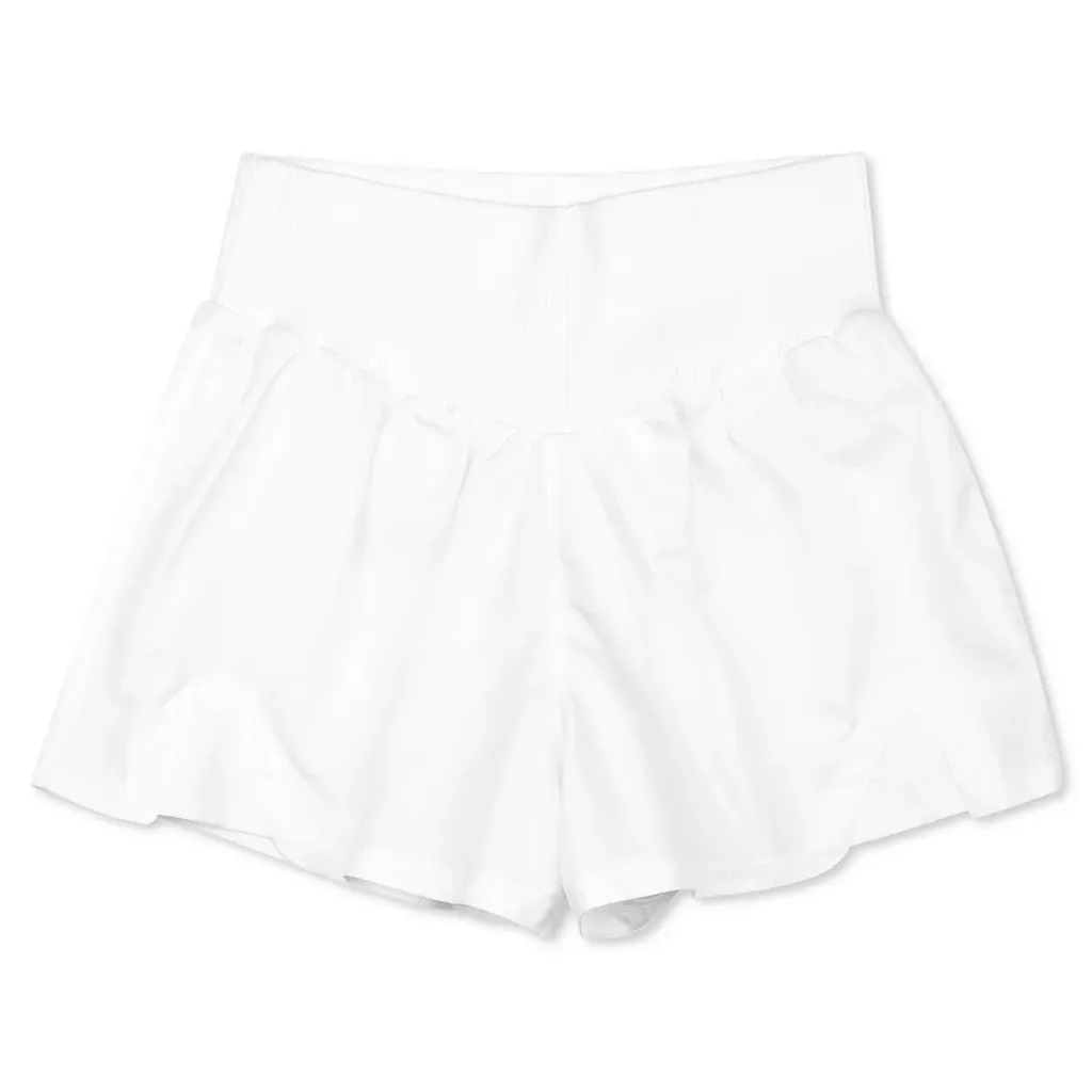 [820-4648XS] White Wide Band Shorts (Youth X-Small (4-6))