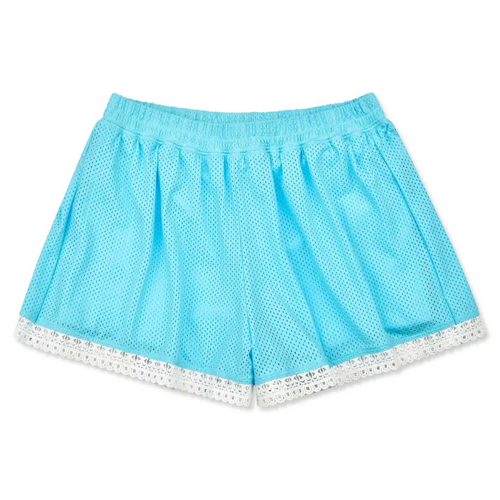 [820-4677XS] Aqua Mesh Lace Shorts (Youth X-Small (4-6))