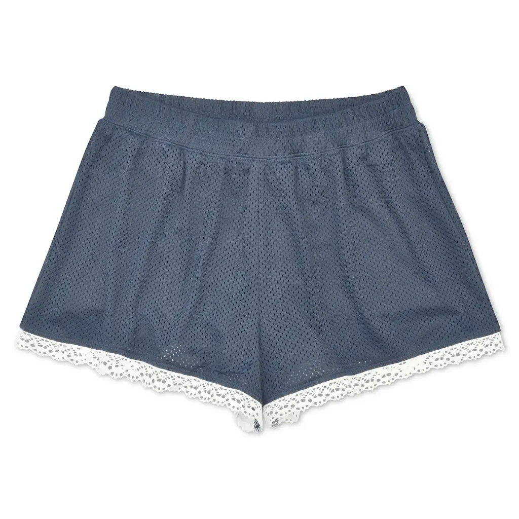 [820-4681XS] Navy Mesh Lace Shorts (Youth X-Small (4-6))