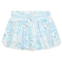 Blue Patchwork Butterfly Shorts
