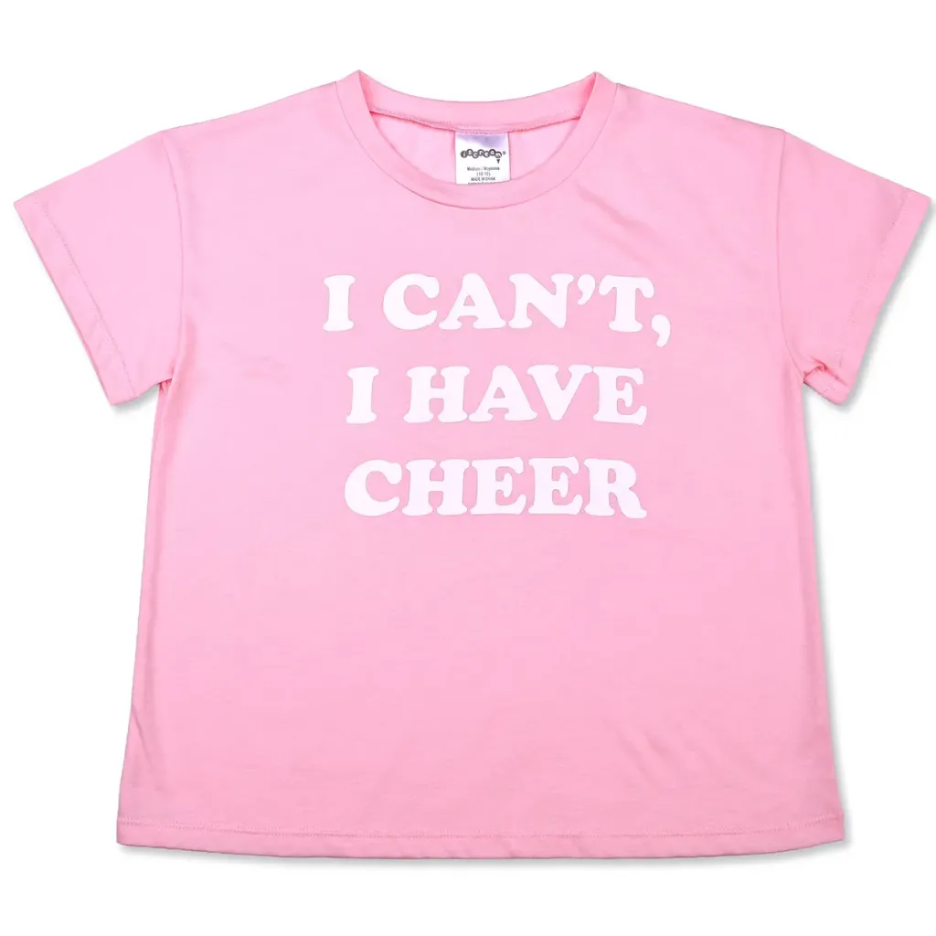 [820-4727S] I Can't I Have Cheer T-Shirt (Youth Small (6-8))