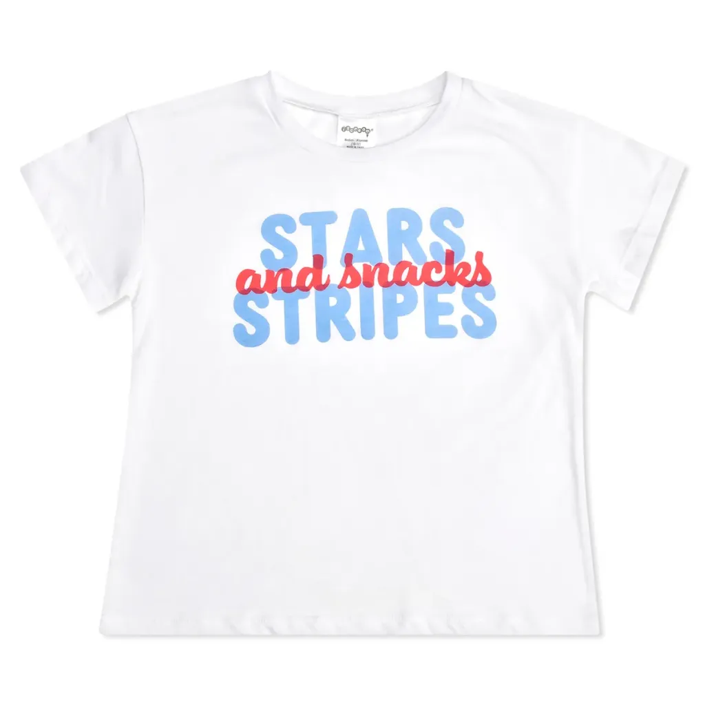 [820-4740S] Stars Stripes and Snacks T-Shirt (Youth Small (6-8))