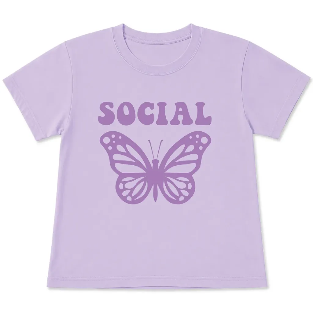 [820-4744XS] Social Butterfly T-Shirt (Youth X-Small (4-6))