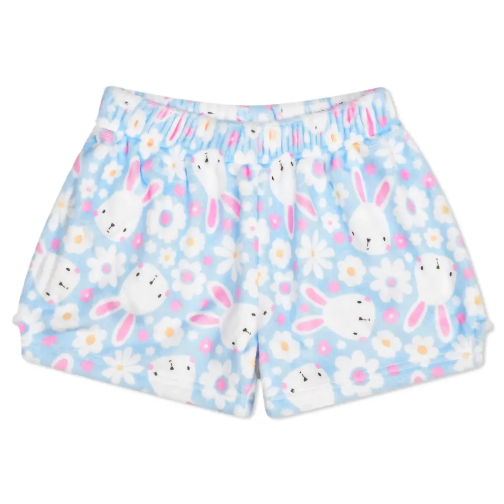 Bunny Floral Plush Shorts