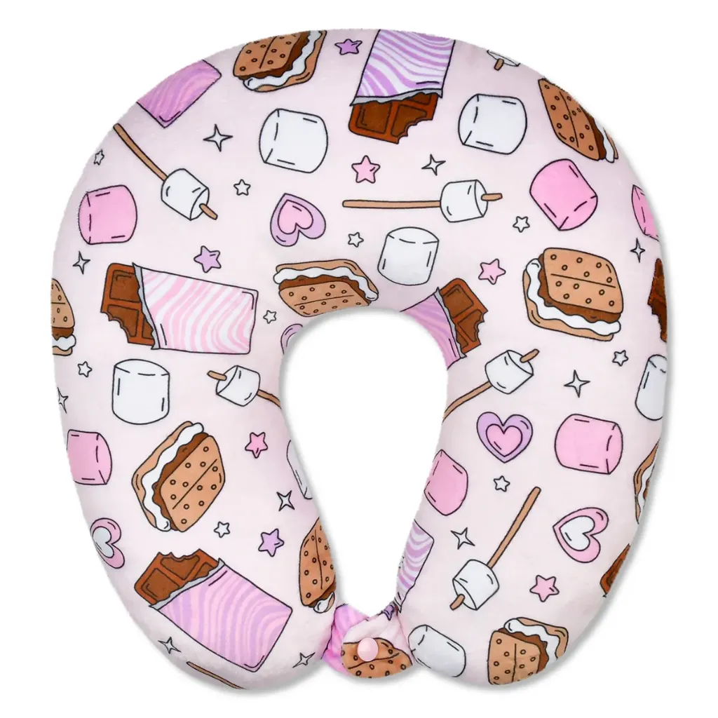 Sleepovers And S'mores Neck Pillow