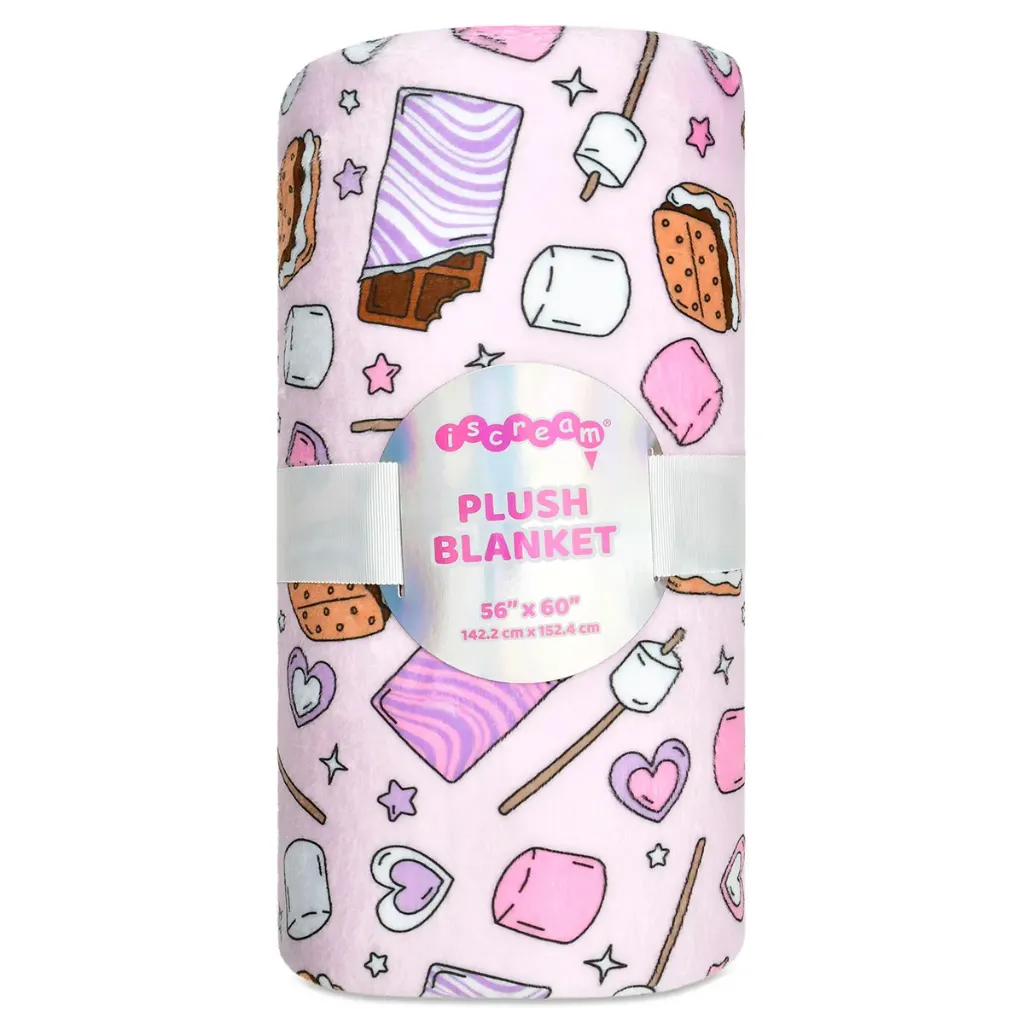 [780-5699] Sleepovers and S'mores Plush Blanket