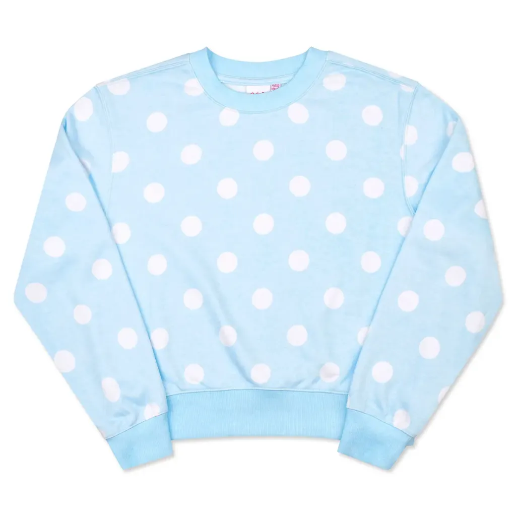 Blue Polka Dot Sweatshirt