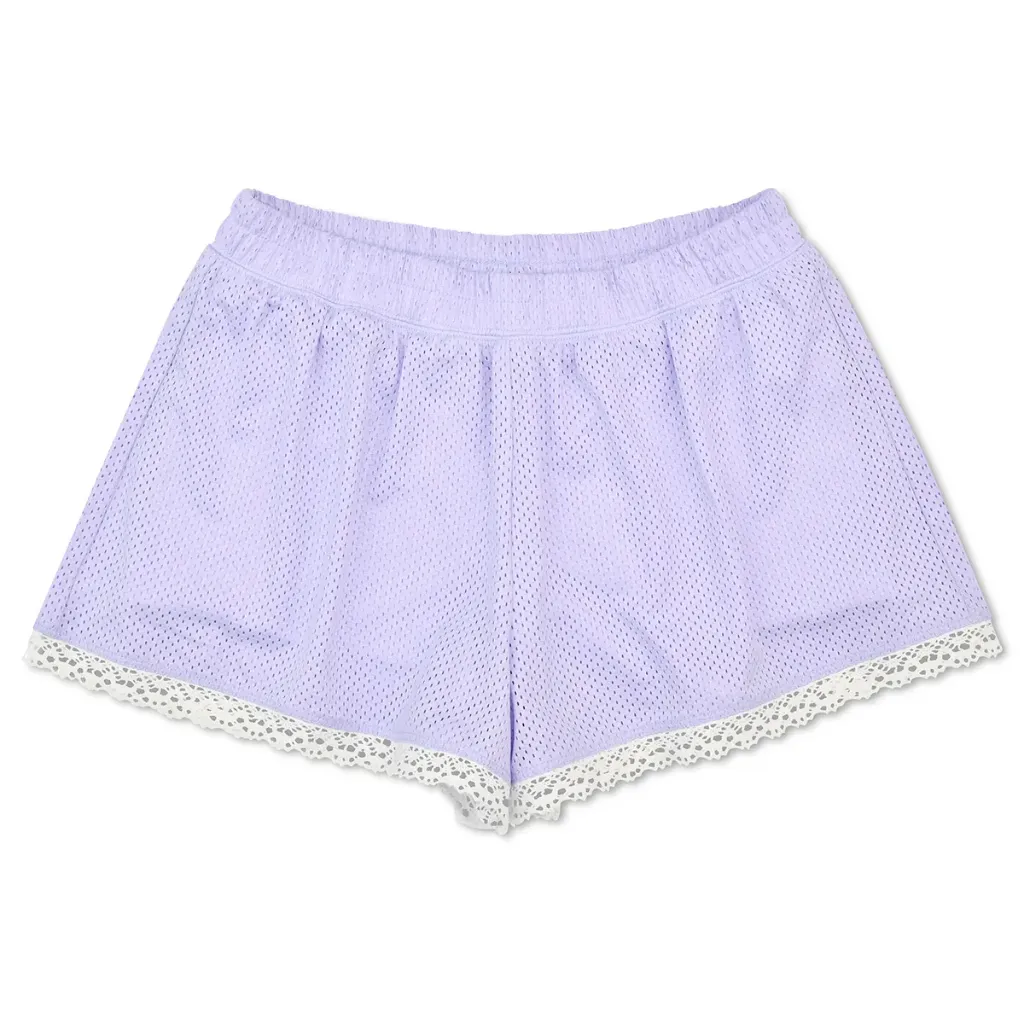 [820-4678XXS] Lavender Mesh Lace Shorts (Youth XX-Small (2-3))