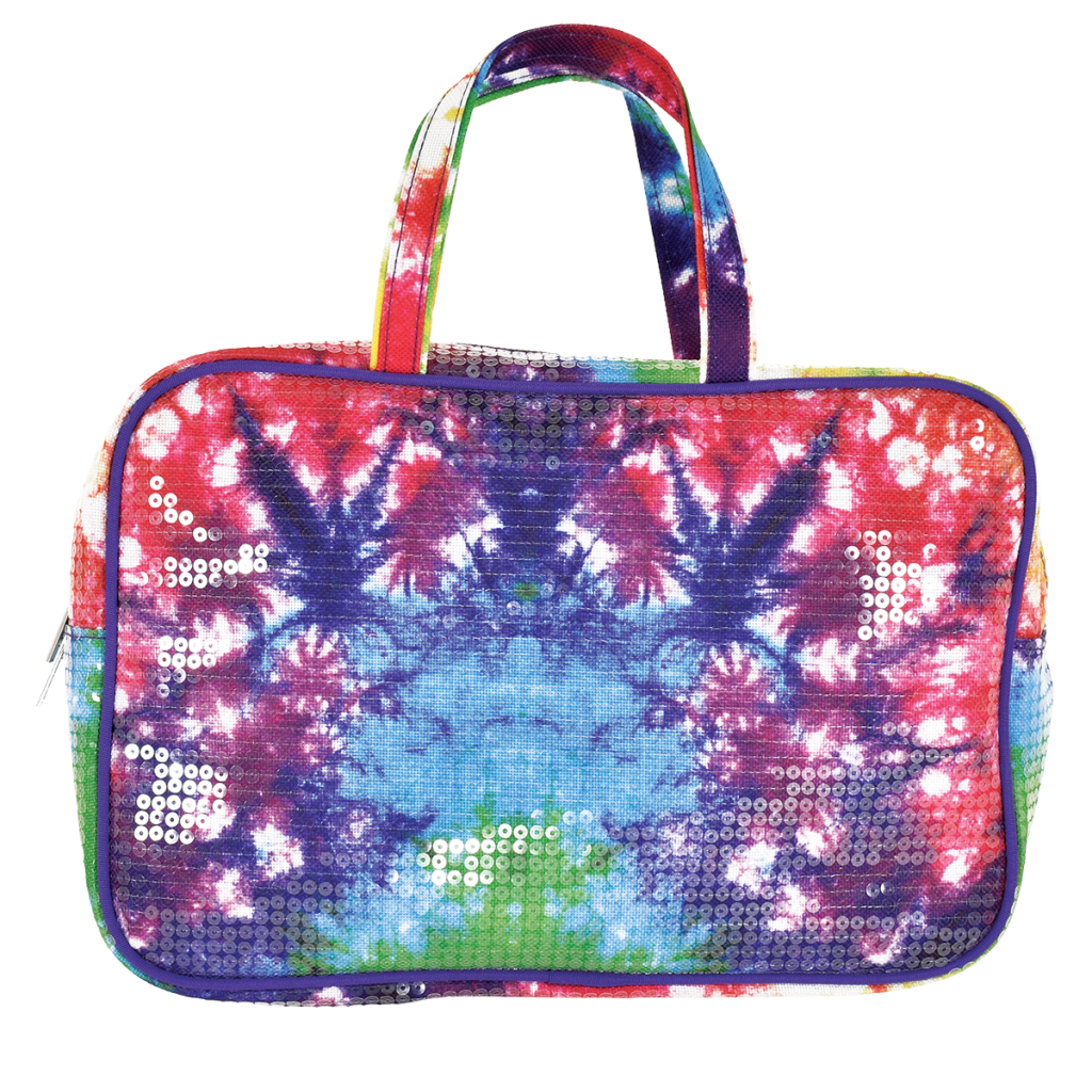 Sequin Tie Dye Large Cosmetic Bag