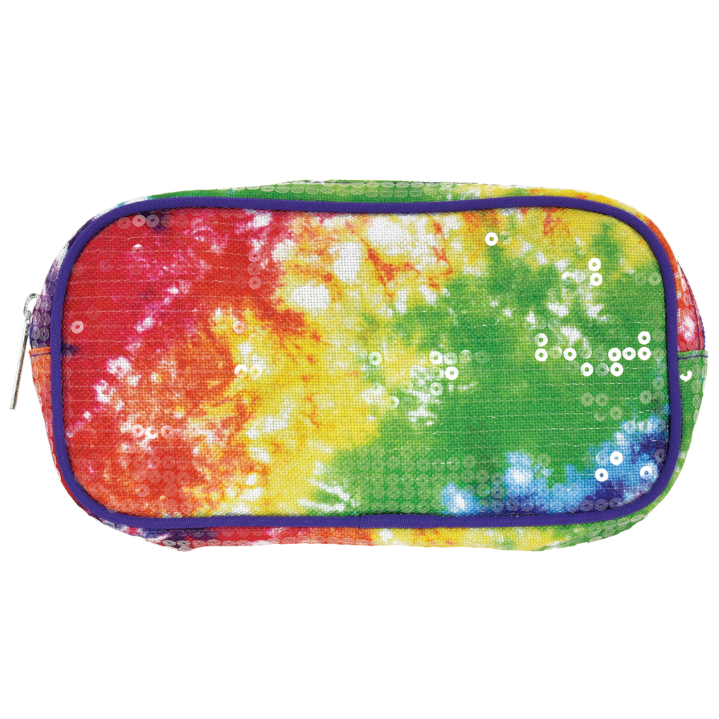 Sequin Tie Dye Small Cosmetic Bag