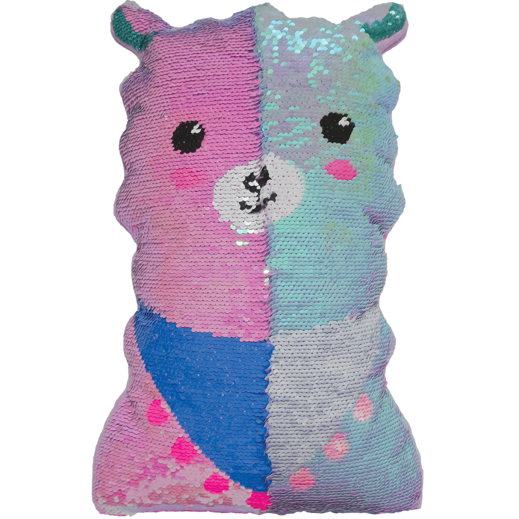Llama Reversible Sequin Plush