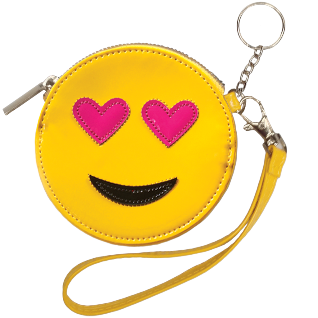 Heart Eyes Emoji Purse Key Chain