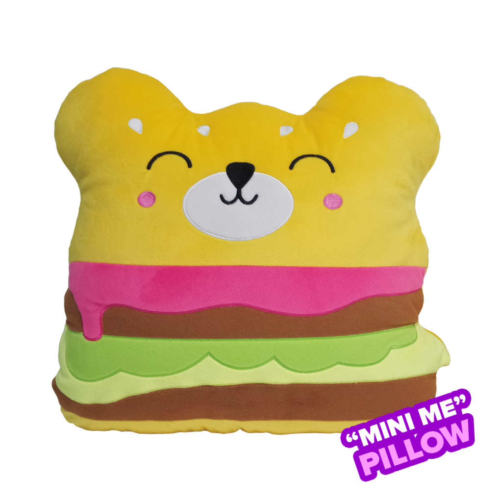 Mini Bear Burger Scented Foodie Pillow