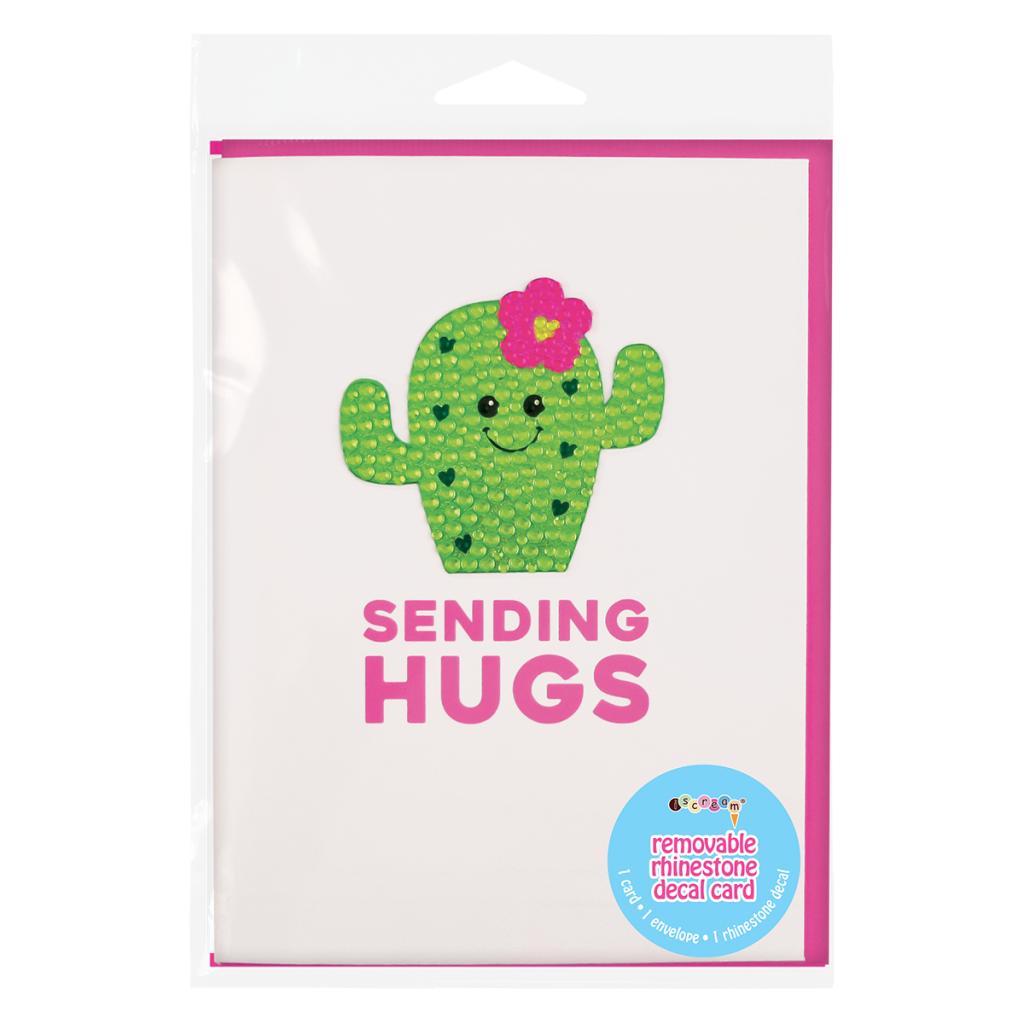 Cactus Rhinestone Decal Greeting Card