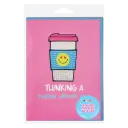 Latte Removable Rhinestone Decal Greeting Card