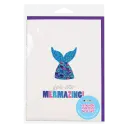 Mermaid Removable Rhinestone Decal Greeting Card