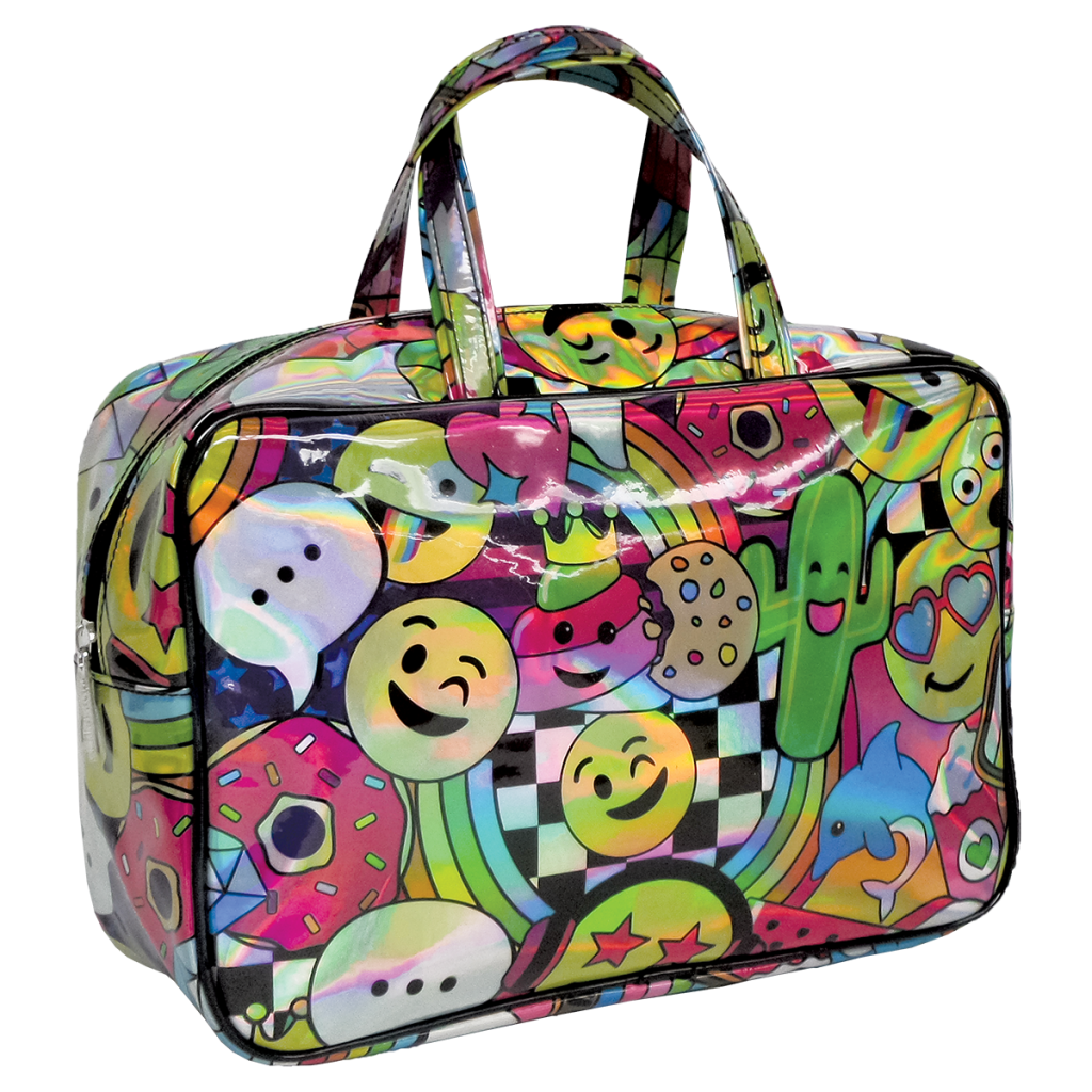 Emoji Party Holographic Large Cosmetic Bag