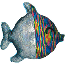 Rainbow Fish Reversible Sequin Pillow