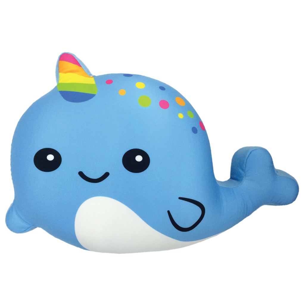 Blue Narwhal Scented Microbead Pillow