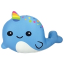 Blue Narwhal Scented Microbead Pillow