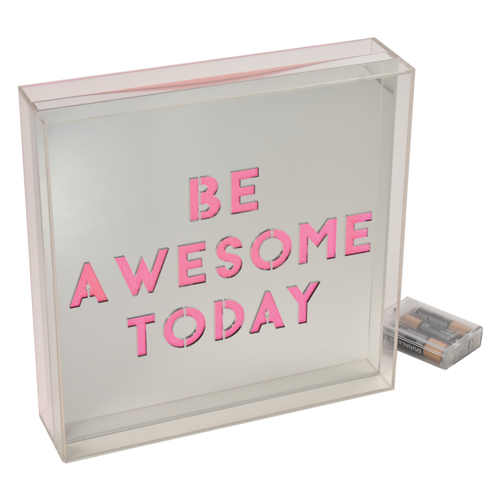 Be Awesome Acrylic Light Box