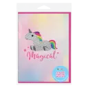 Unicorn Removable Rhinestone Decal Greeting Card