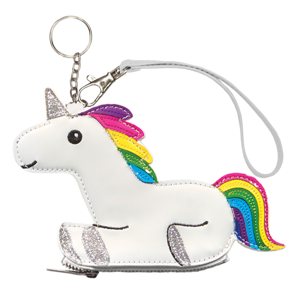 Rainbow Unicorn Purse Key Chain
