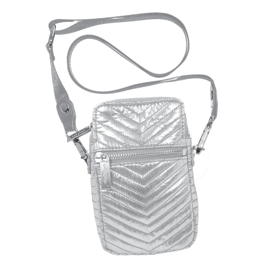 Silver Chevron Cell Bag