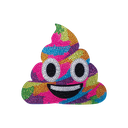 Rainbow Poop Rhinestone Decals Small