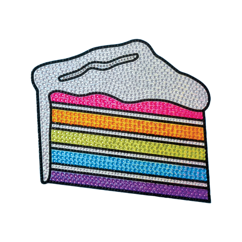 Slice of Cake Rhinestone Decals Large