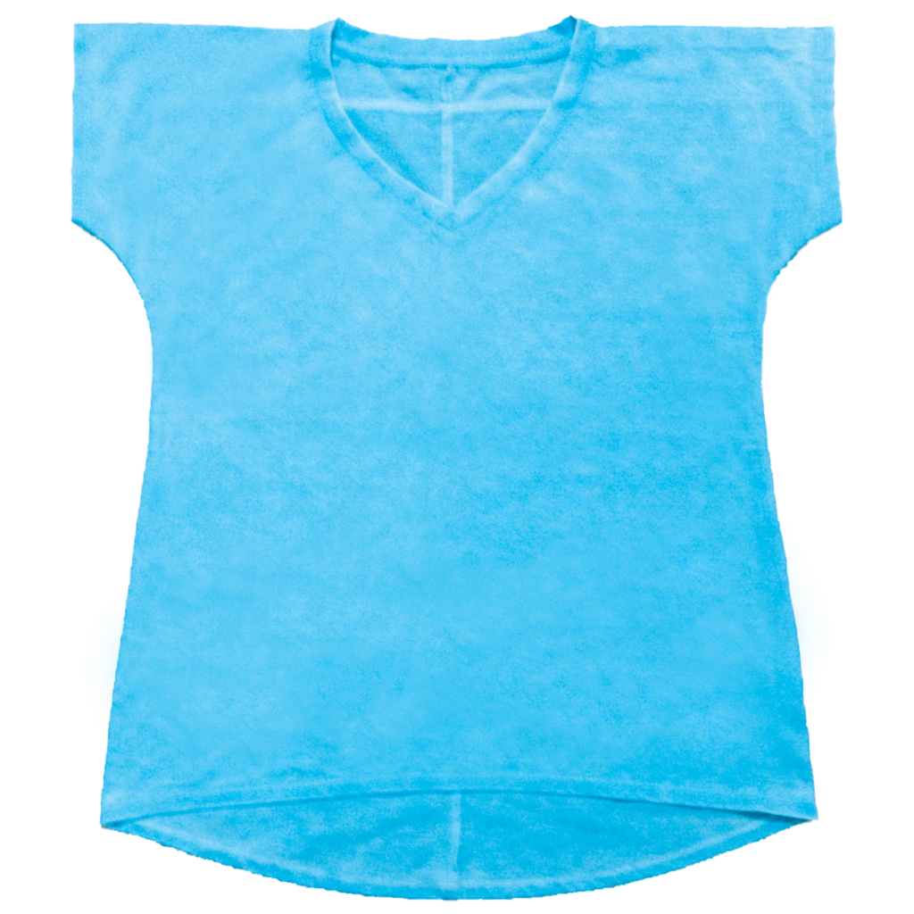 Burnout Turquoise High-Low T-Shirt