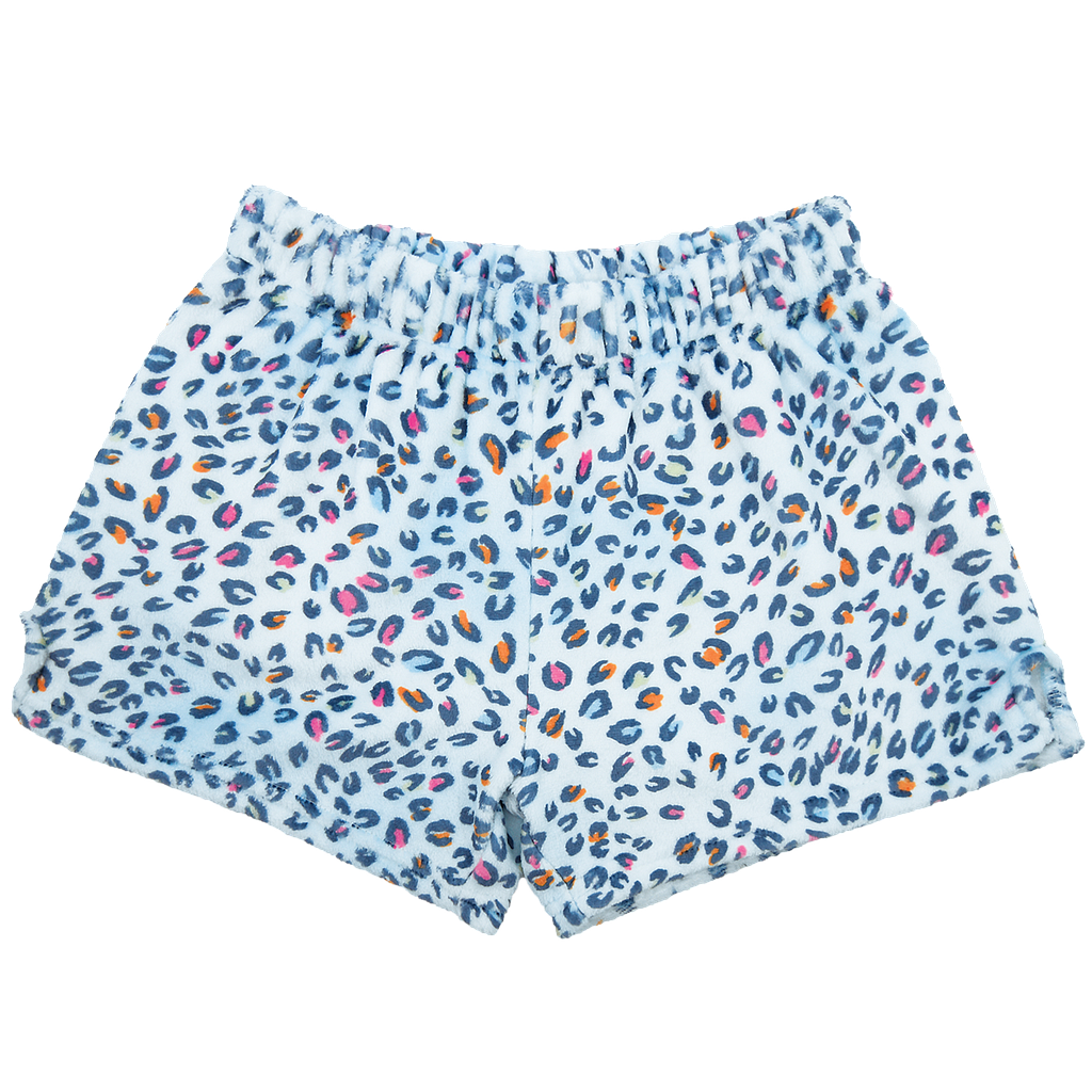 Pastel Leopard Plush Shorts