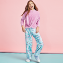 Striped Hearts Plush Pants