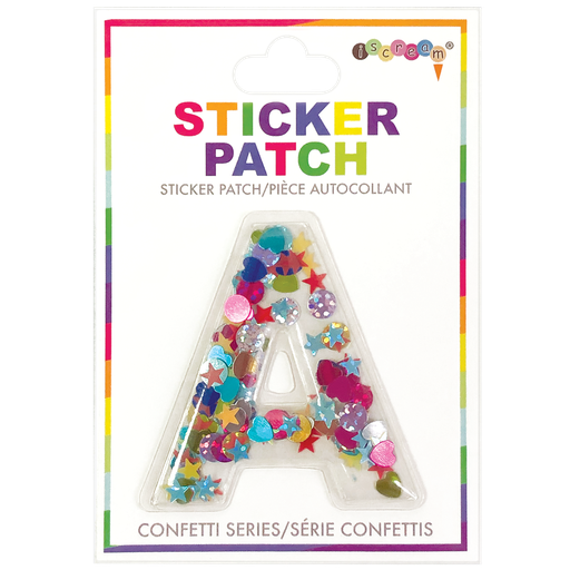 [700-304A] A Initial Confetti Sticker Patch