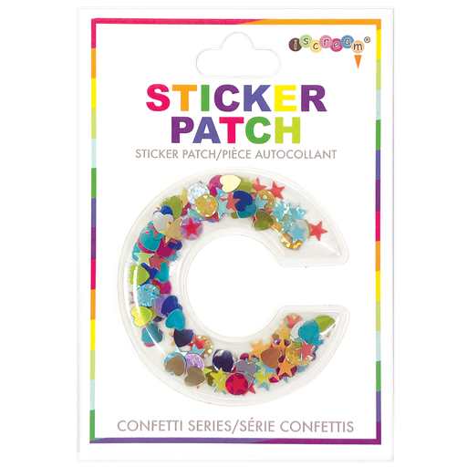 [700-304C] C Initial Confetti Sticker Patch