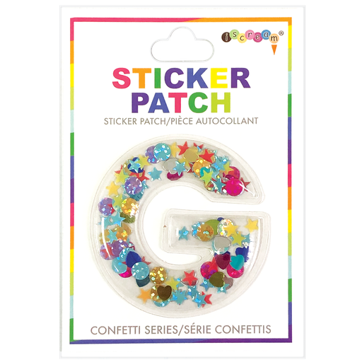 [700-304G] G Initial Confetti Sticker Patch