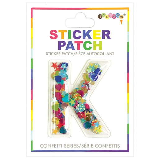 [700-304K] K Initial Confetti Sticker Patch