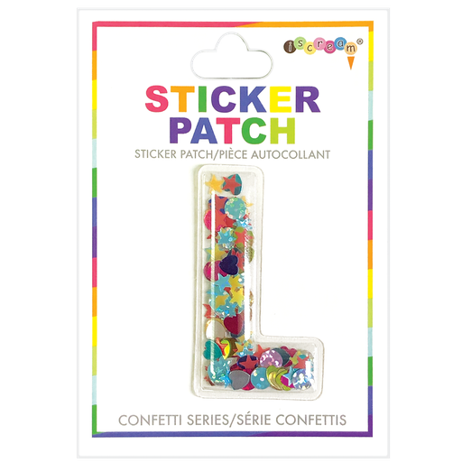 [700-304L] L Initial Confetti Sticker Patch