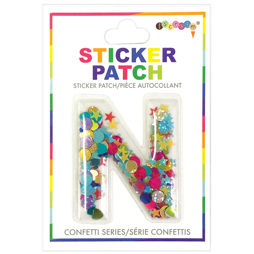 [700-304N] N Initial Confetti Sticker Patch
