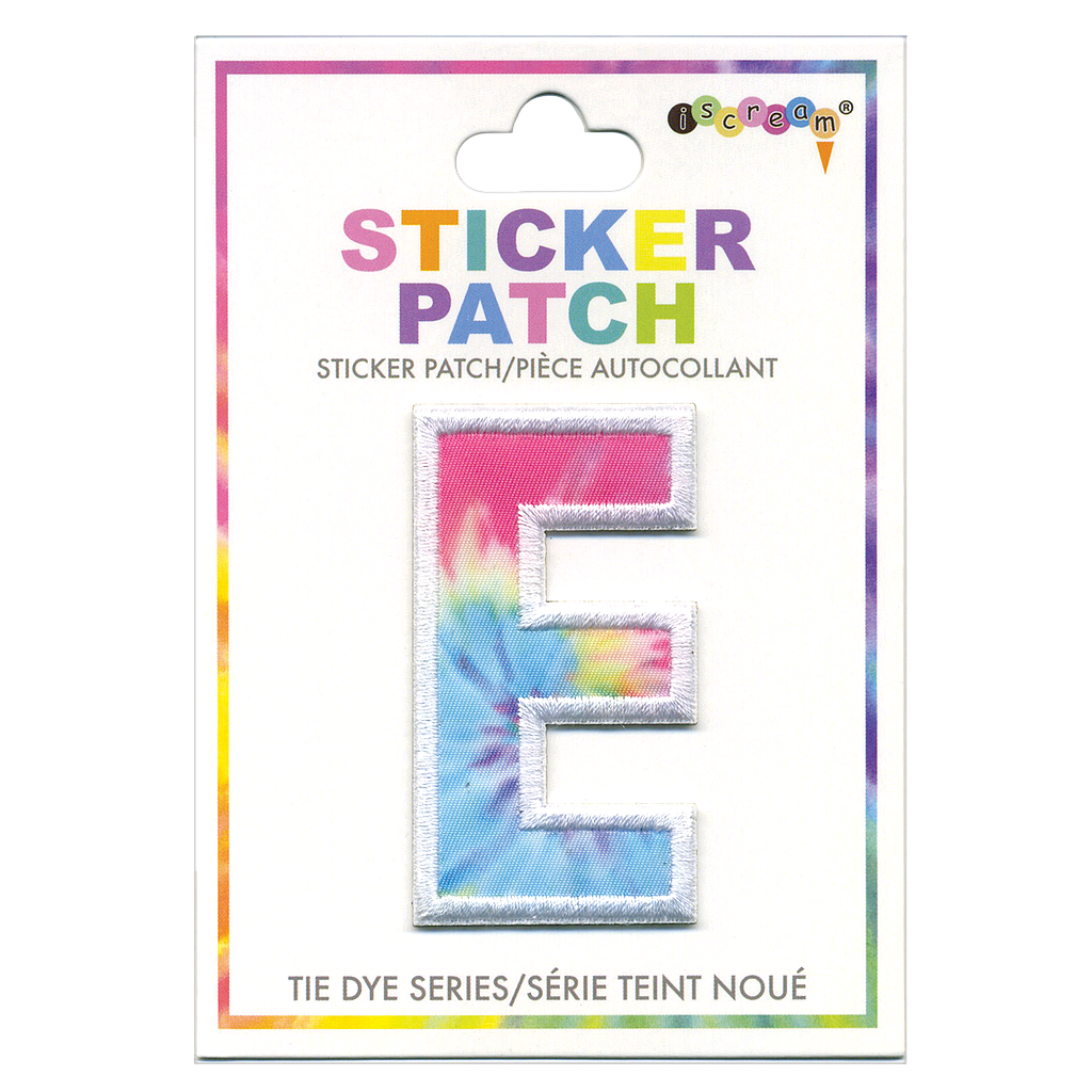 [700-305E] E Initial Tie Dye Sticker Patch