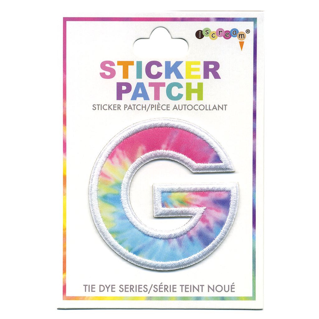 [700-305G] G Initial Tie Dye Sticker Patch