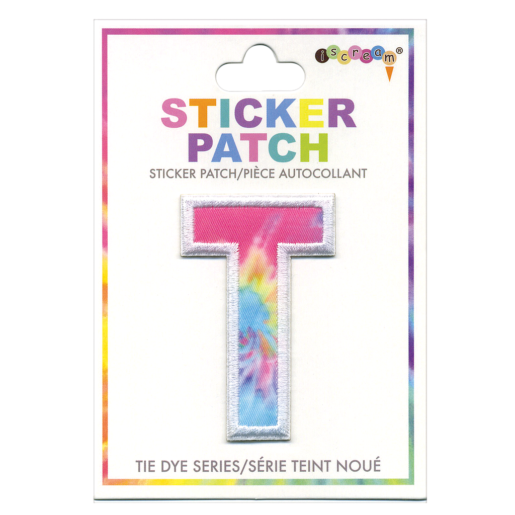 [700-305T] T Initial Tie Dye Sticker Patch